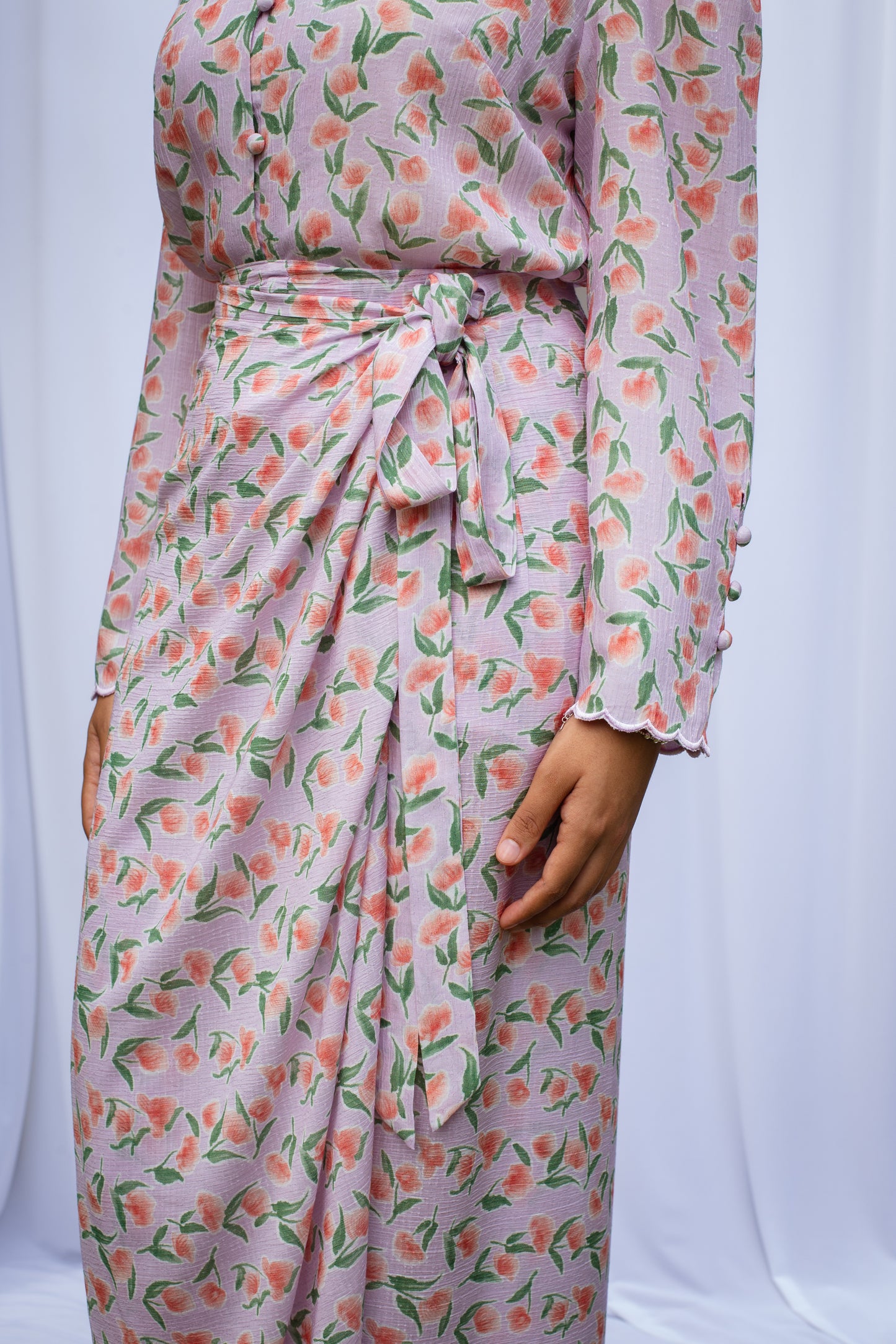 Kurung Kedah Cherry Blossom