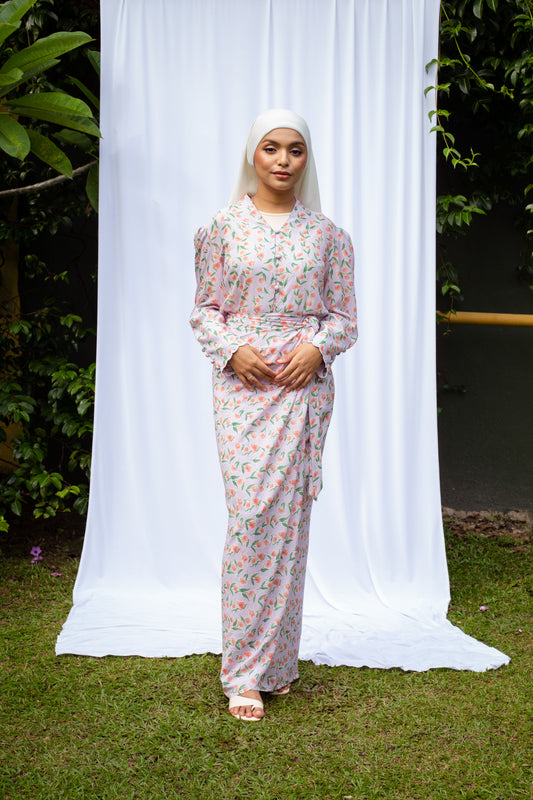 Kurung Kedah Cherry Blossom
